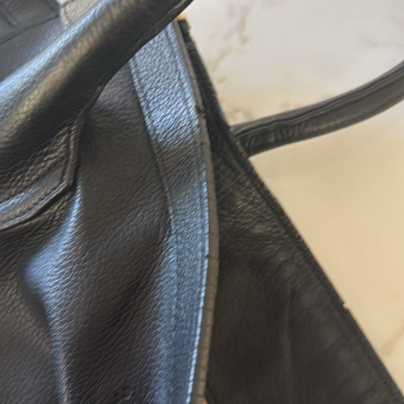 Foley + Corinna Pebbled Leather Black Tote - Picture 10 of 11
